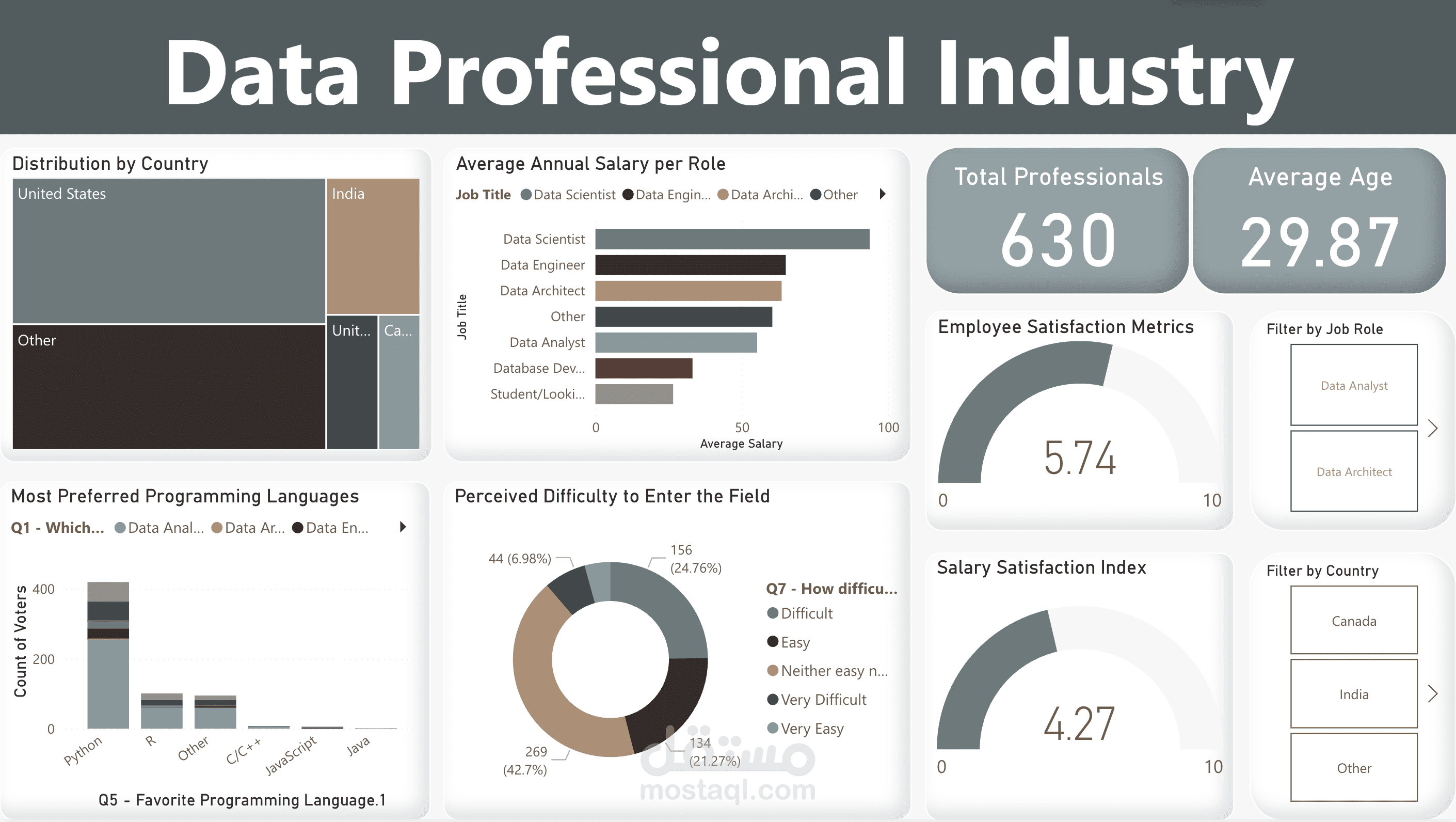 Data Professional Salary and Industry