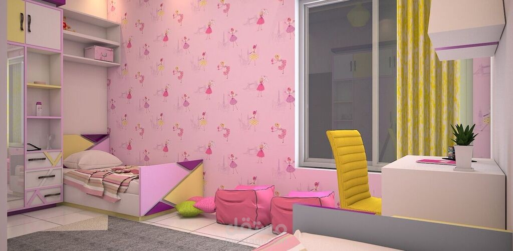 Bedroom for Girls design and Rendering