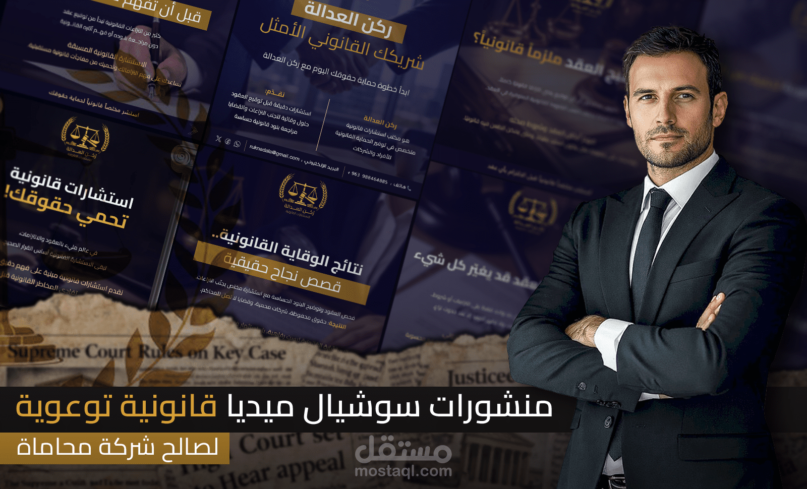تصاميم قانونية توعوية لصالح شركة محاماة