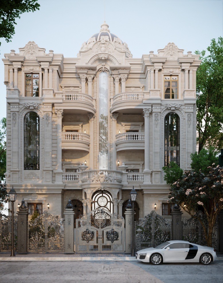 تصميم معماري وعمل لوحات شوب دروينج معماريه والاشراف على التنفيذ لفيلا بنشاط سكني