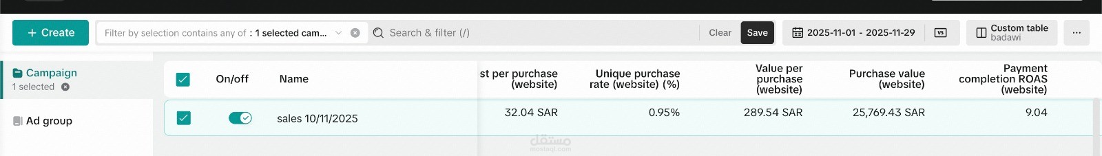 إدارة حملات إعلانية للسوق السعودي