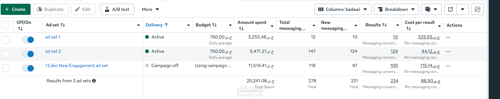 إدارة حملات إعلانية In-House لمشاريع خدمية