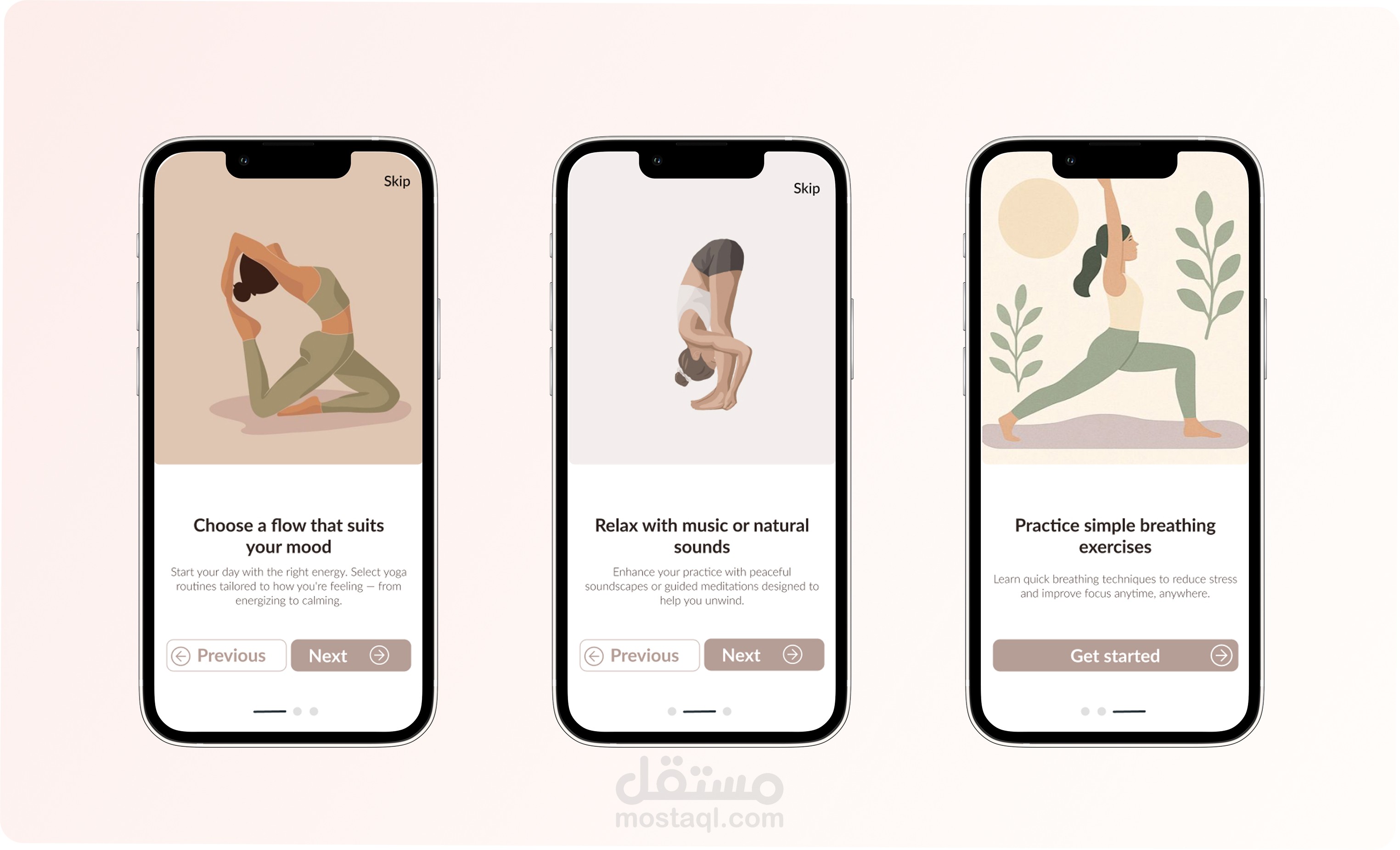 Yoga App Onboarding Screens