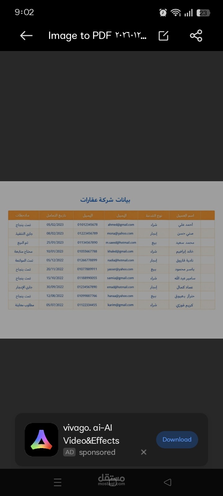 مدخله بينات لشركه عقرات