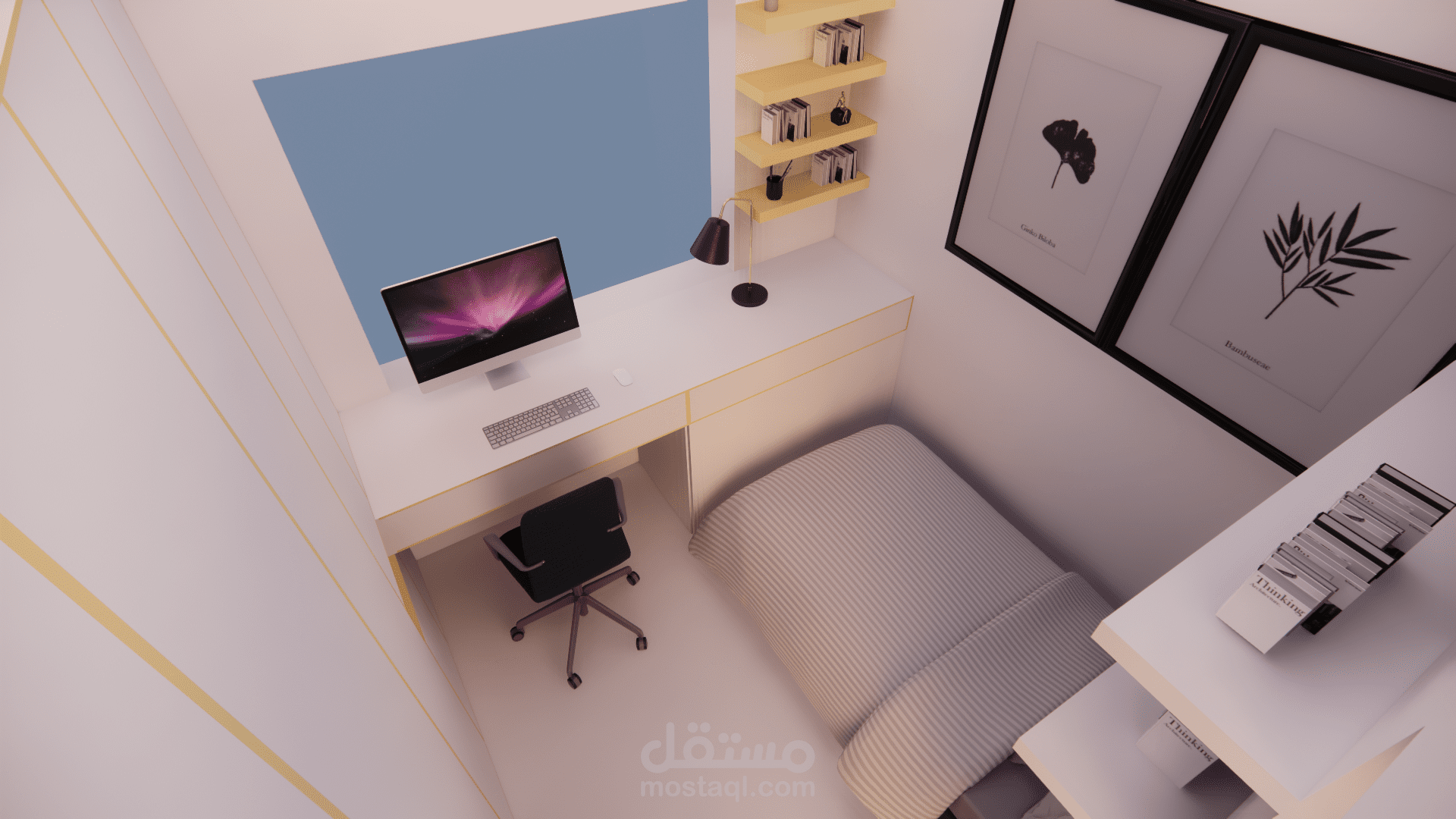 تصميم داخلي يستغل المساحات الصغيرة للغرف