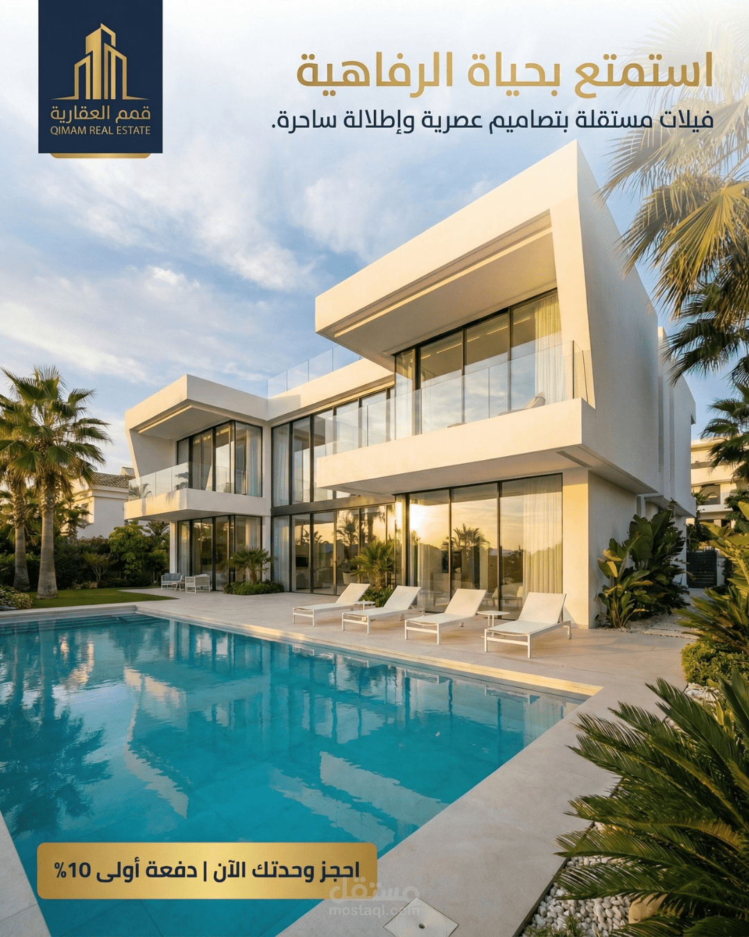 تصميم إعلان عقاري فاخر للسوشيال ميديا  قمم العقارية | Luxury Real Estate Ad