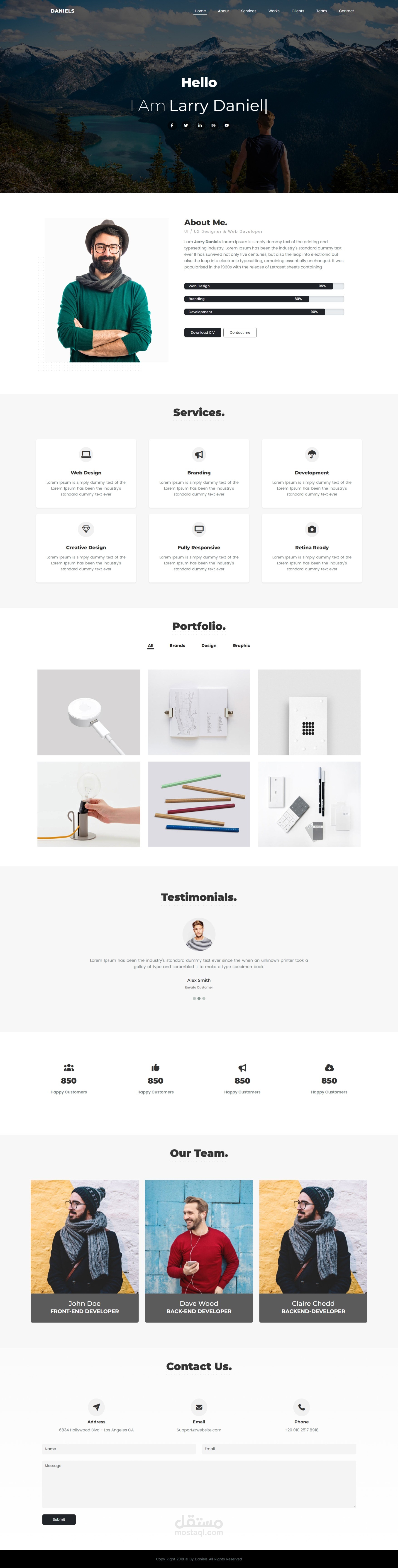 Responsive Single Page Website with Bootstrap