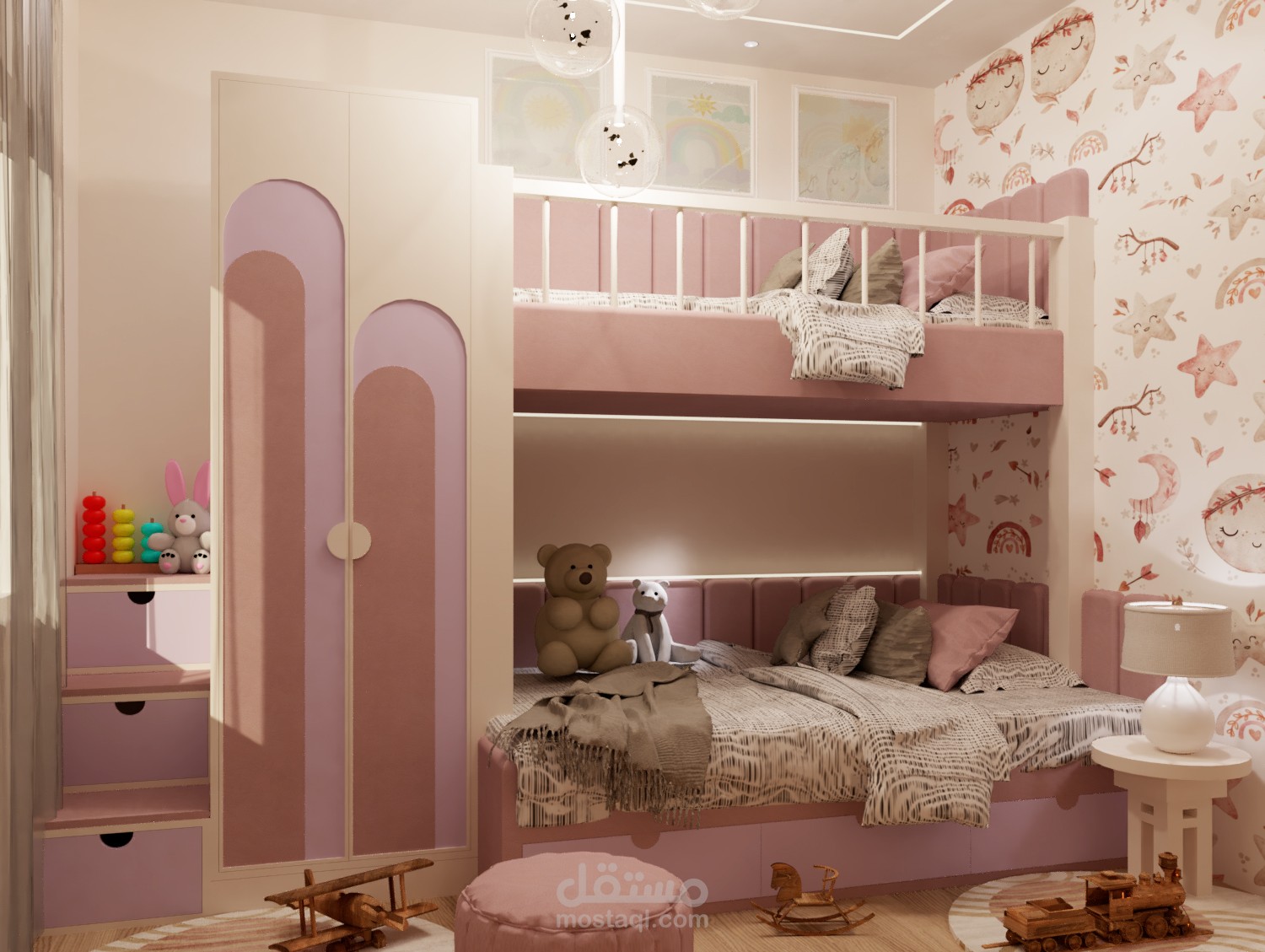 تصميم غرفة نوم للاطفال وعمل رسومات 3D, شقة بالشيخ زايد, الجيزة