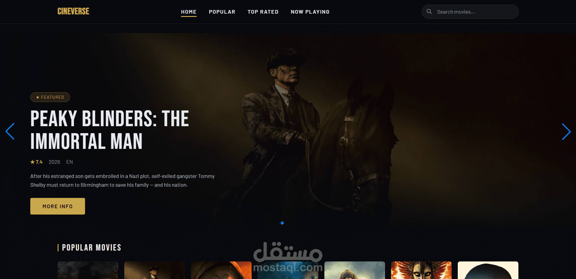 cineverse - موقع مخصص لعرض الافلام