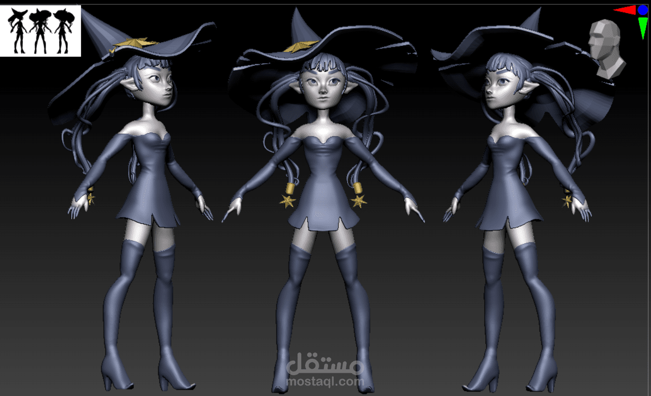 تصميم ونحت لشخصية 3D