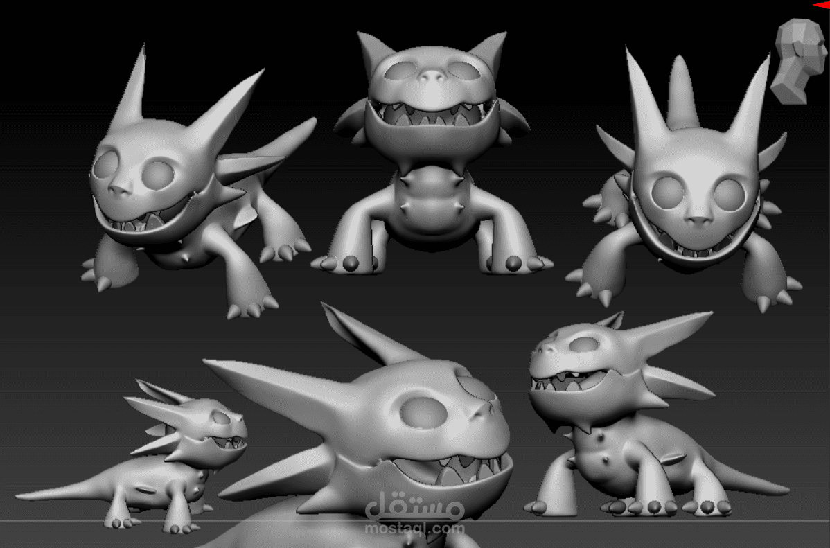 نحت تنين ثلاثي الابعاد 3D