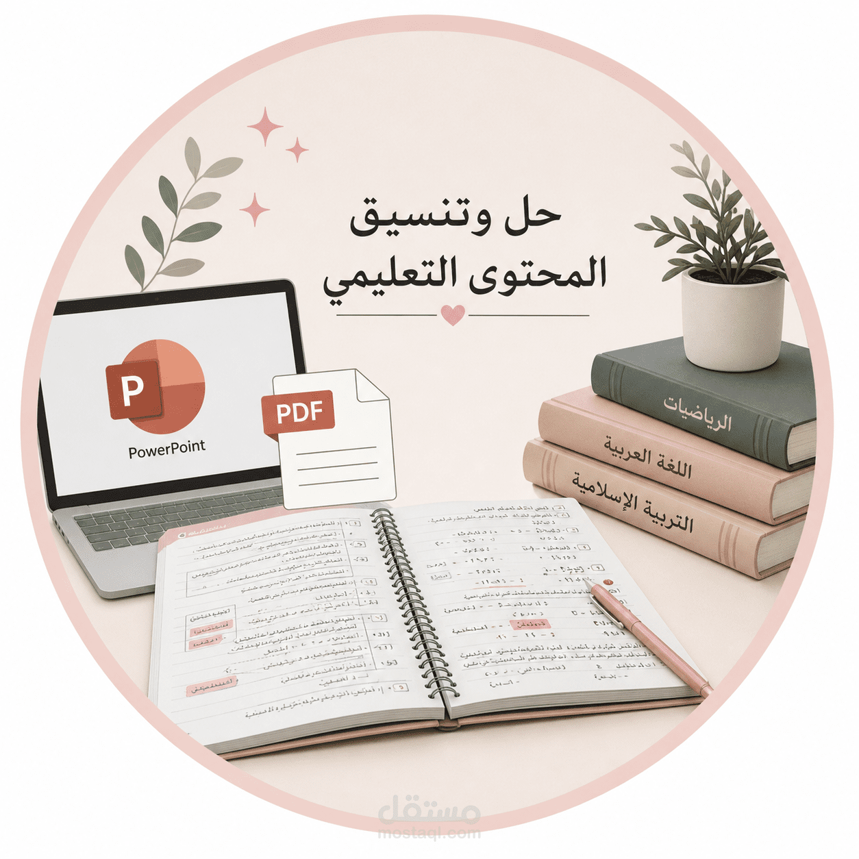 إعداد وحل وتنسيق المحتوى التعليمي للكتب المدرسية وتحويله إلى PDF جاهز للطباعة