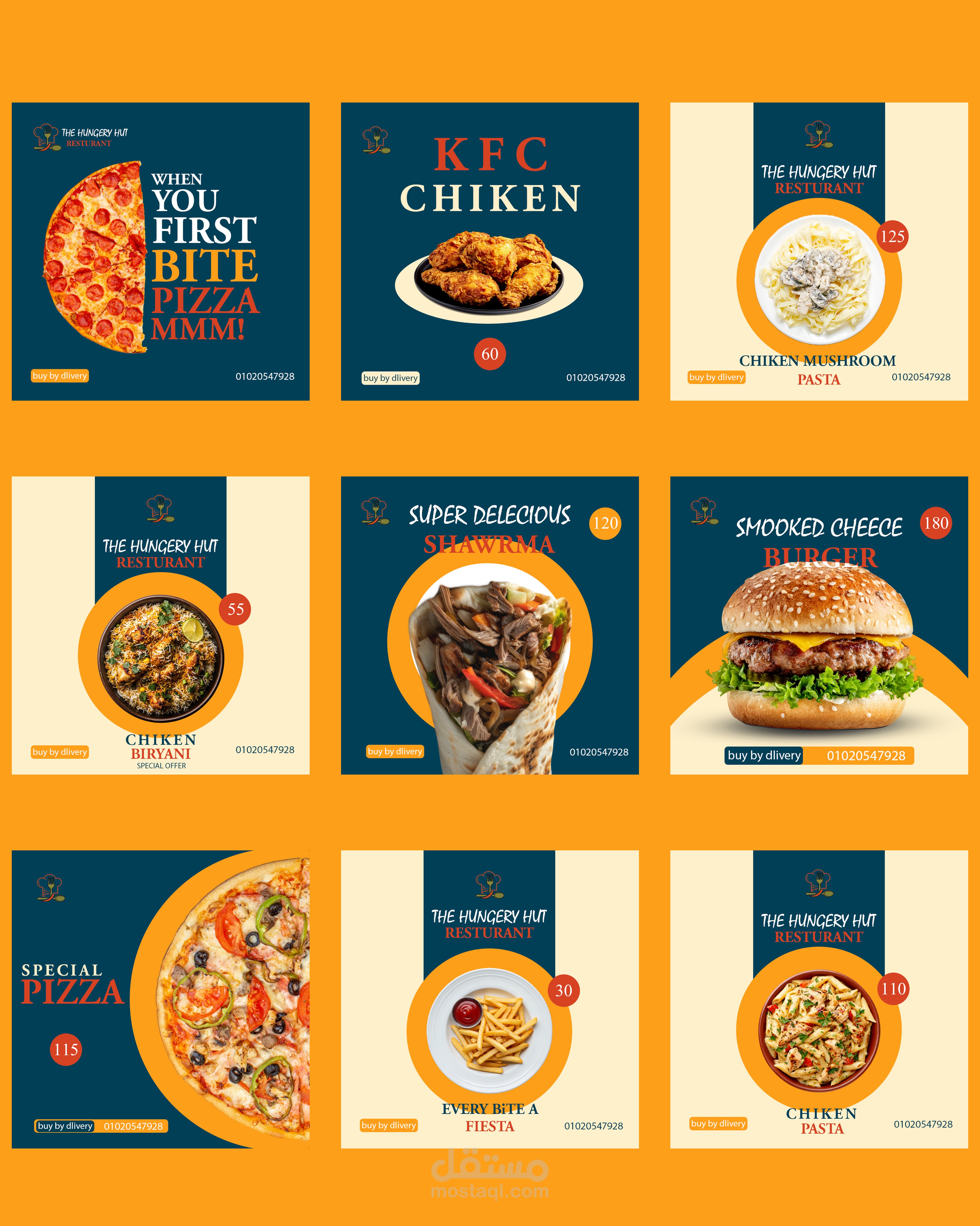 THE HUNGRY HUT RESTAURANT – Brand Identity & Social Media Design