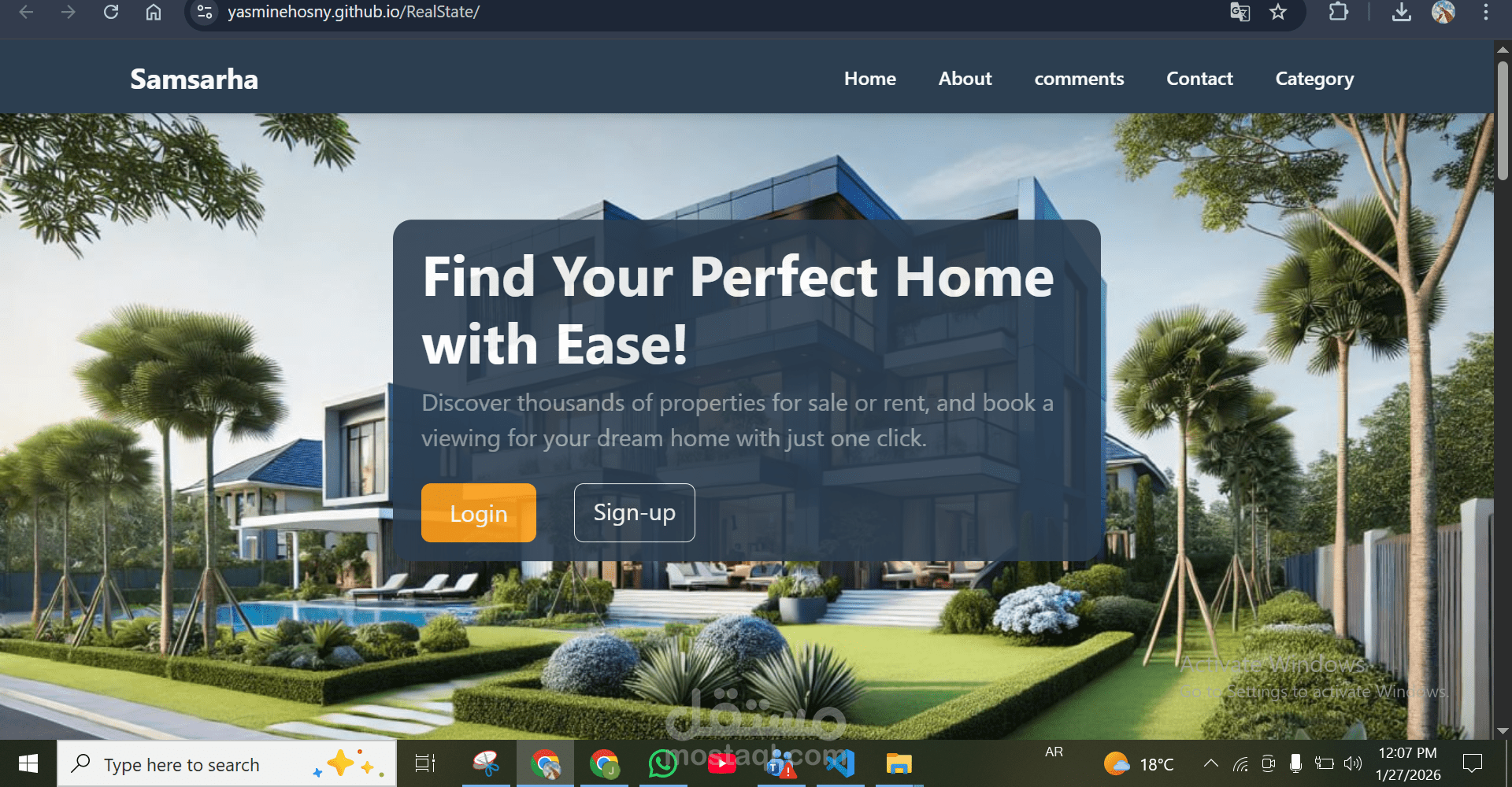 Real Estate Web Platform with Interactive Listings