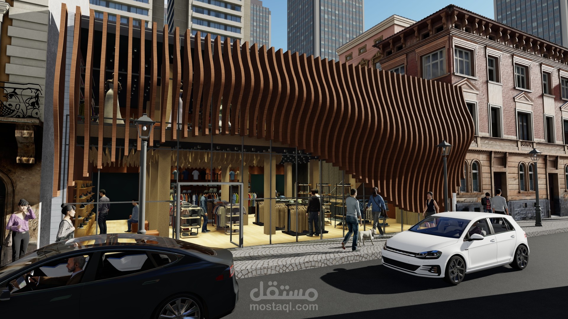 متجر ملابس عصري