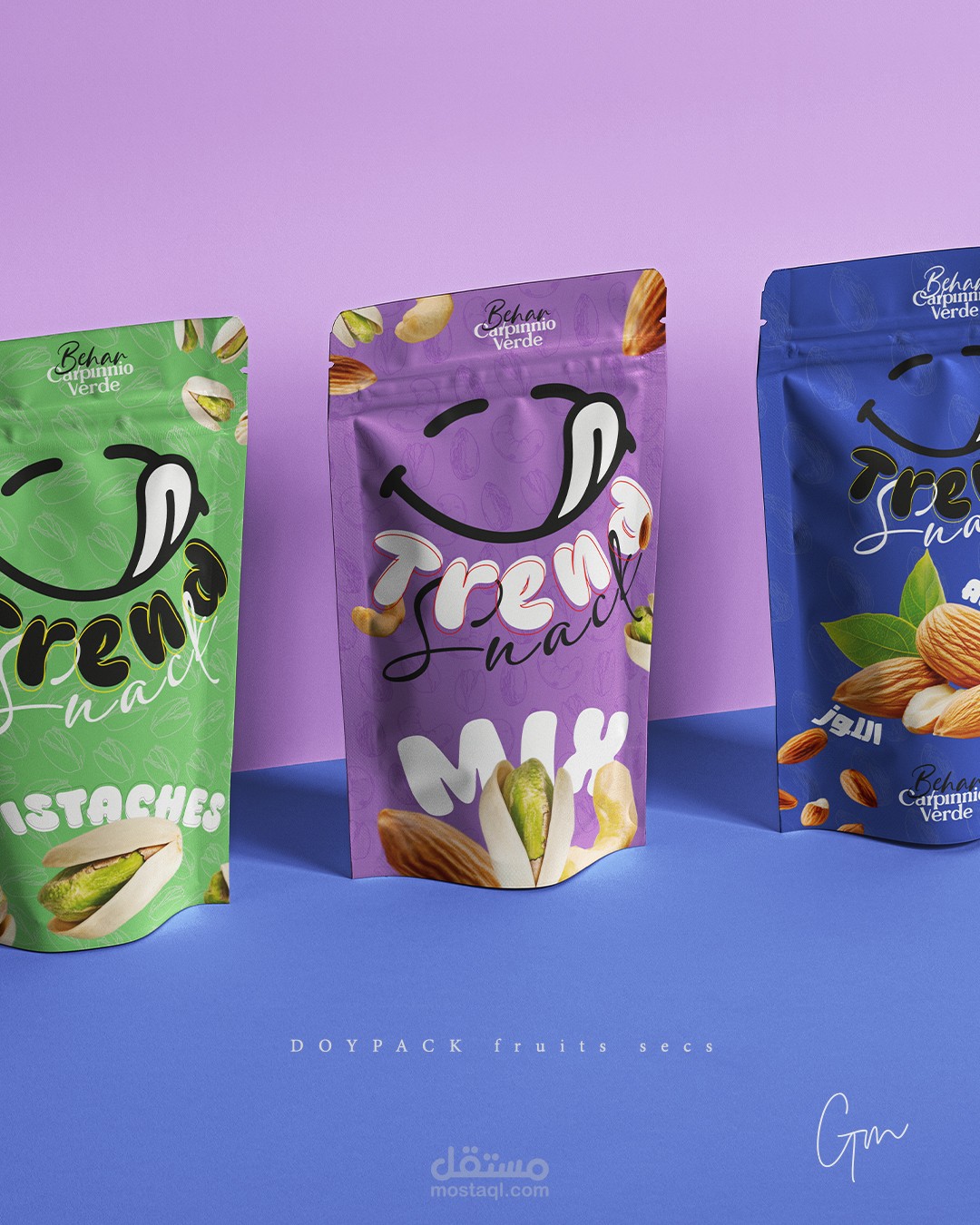 تصميم تغليف Doypack للفواكه المجففة