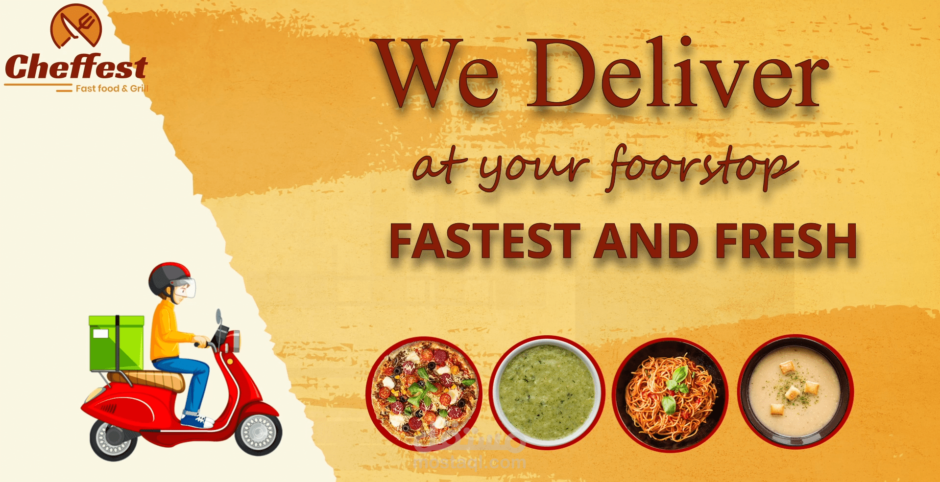 تصميم food delivey 2D