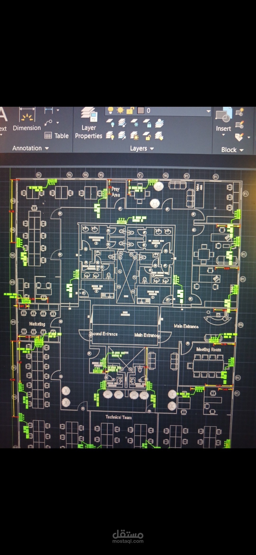 تصميم الهندسى الاعمال الالكتروميكانيكية لمبنى شركة