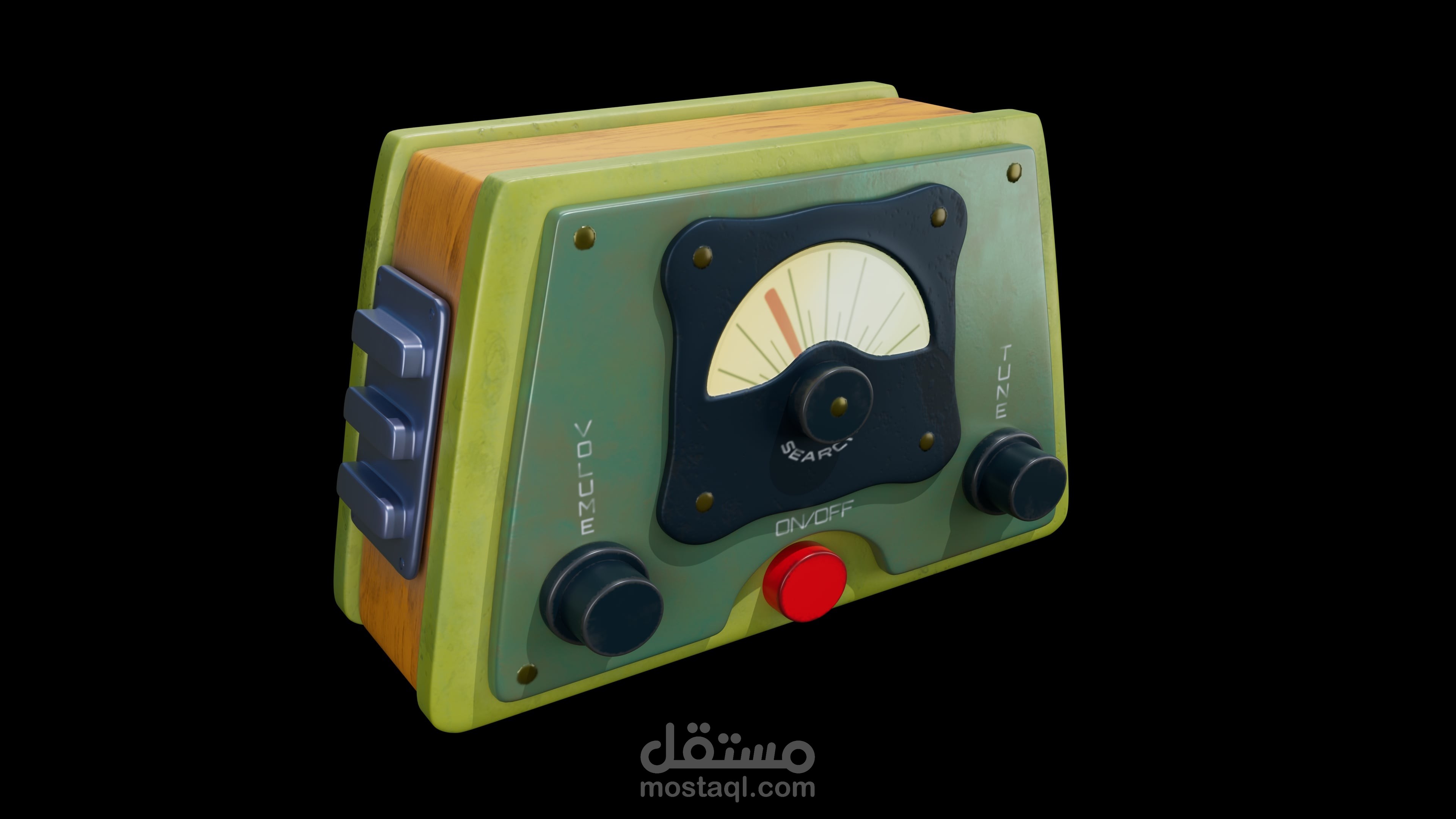 نموذج ثلاثي الأبعاد لراديو كلاسيكي