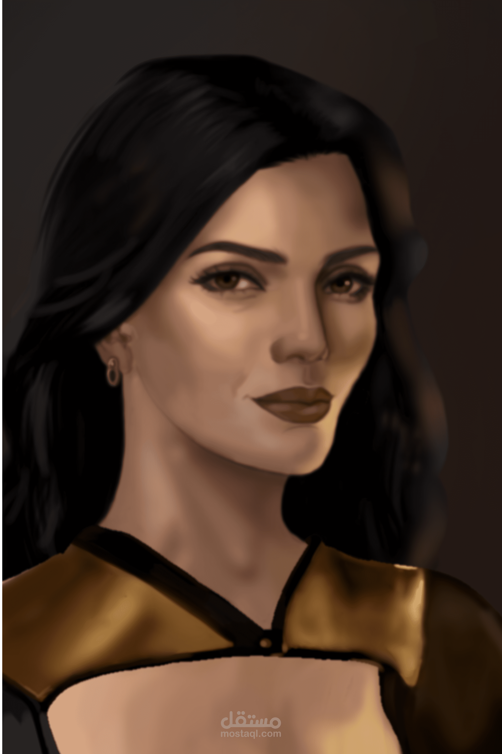 رسم بورتريه رقمي واقعي باسلوب فني احرافي