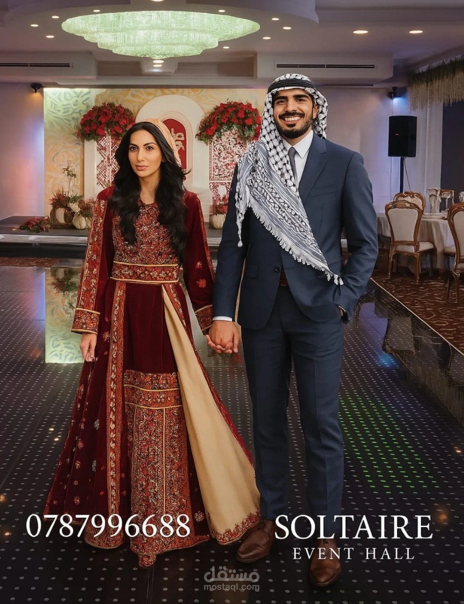 طلب الزبون كان إضافة شخصيات باستخدام الذكاء الاصطناعي (AI)، ودمجها مع المكان الحقيقي، بالإضافة لإضافة الشعار الخاص فيه."