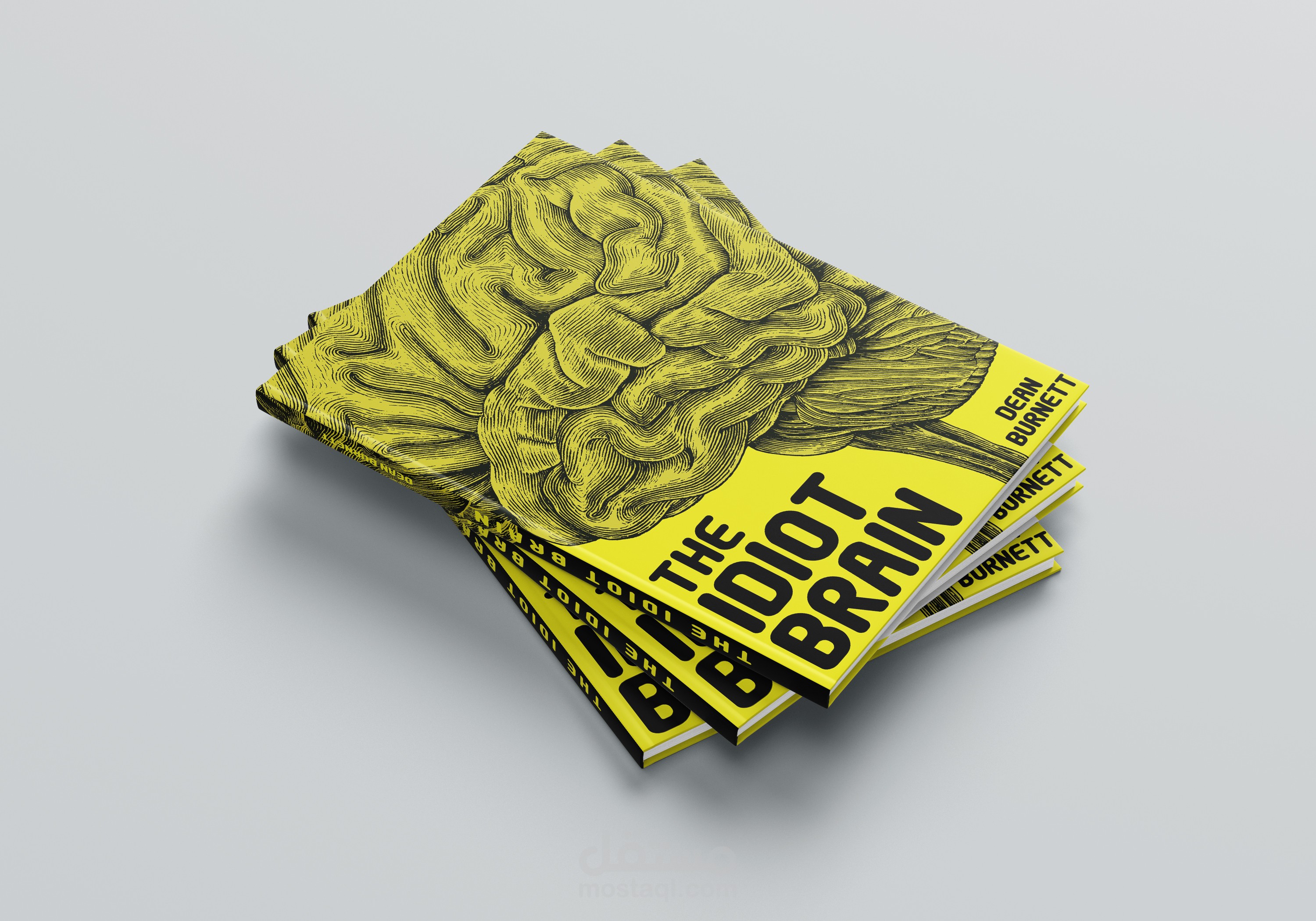 تصميم غلاف كتاب انجليزي ( THE IDIOT BRAIN )