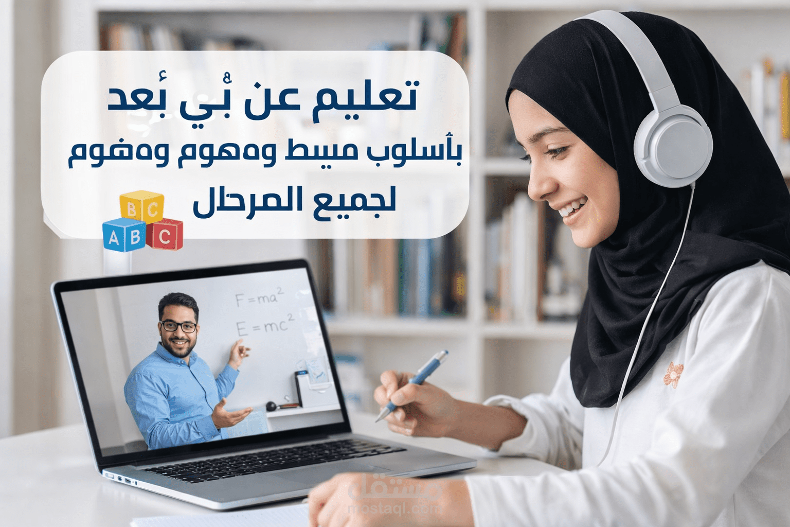 تعليم عن بُعد بأسلوب مبسط ومفهوم لجميع المراحل