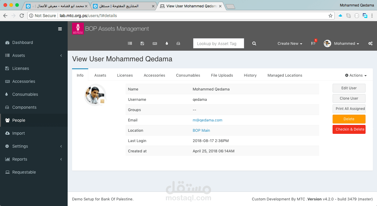 Laravel custom web app