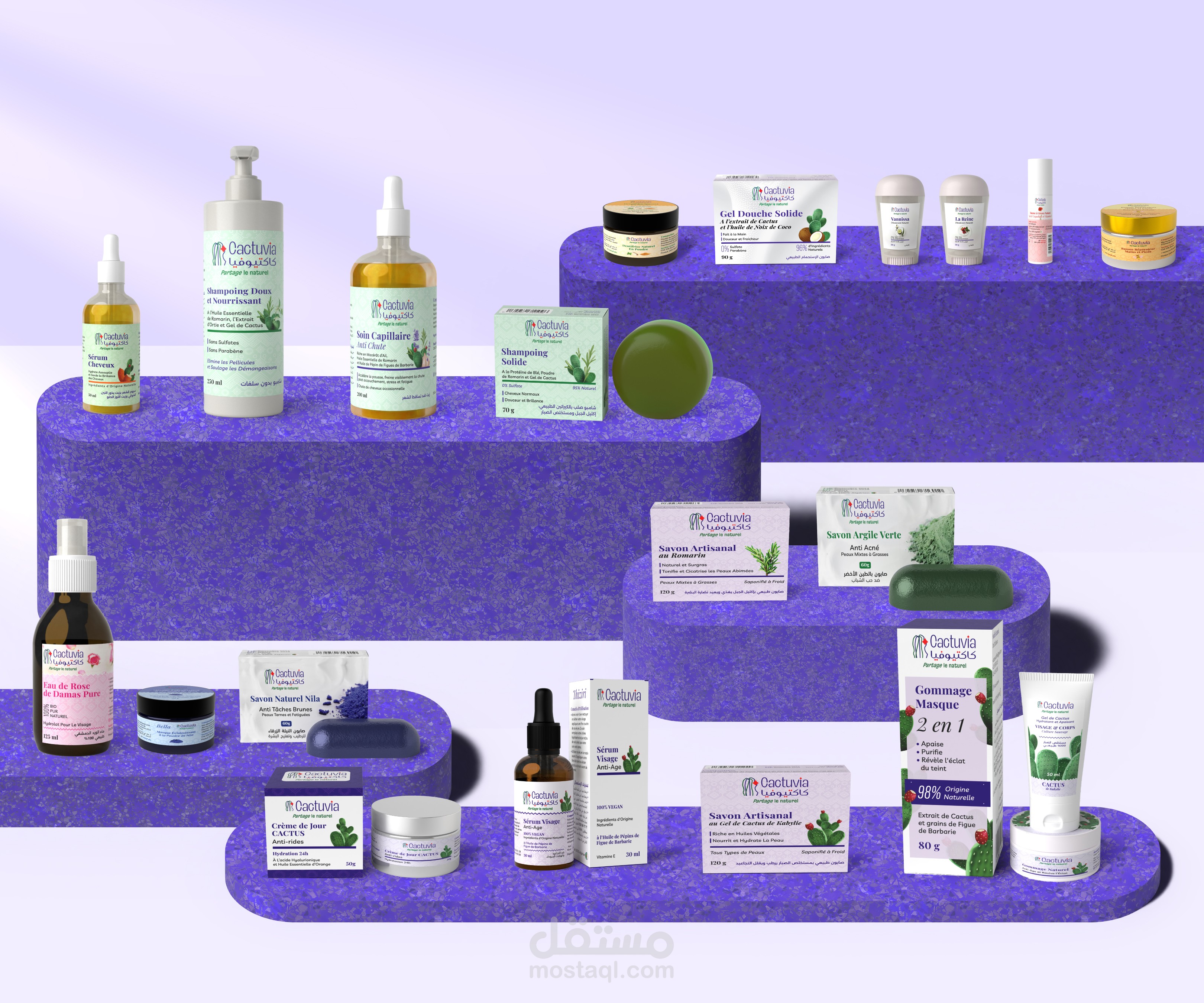 إعادة تصميم الهوية البصرية وتطوير أنظمة التغليف والتواصل لعلامة Cactuvia