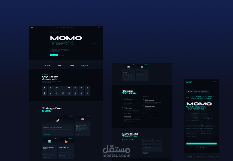 تصميم وتطوير موقع Portfolio احترافي لعرض الأعمال والمشاريع