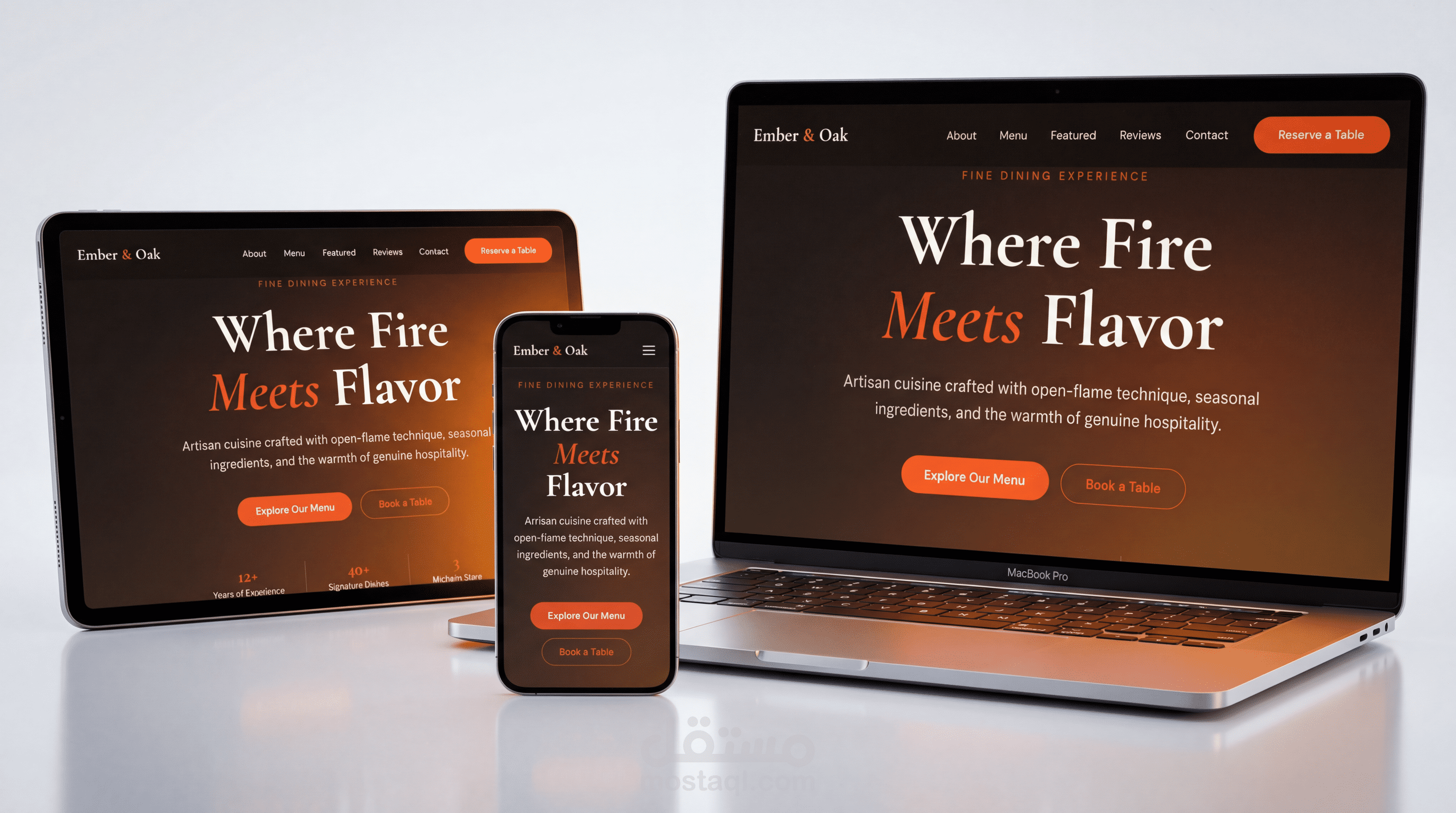 تصميم وتطوير صفحة هبوط احترافية لموقع مطعم