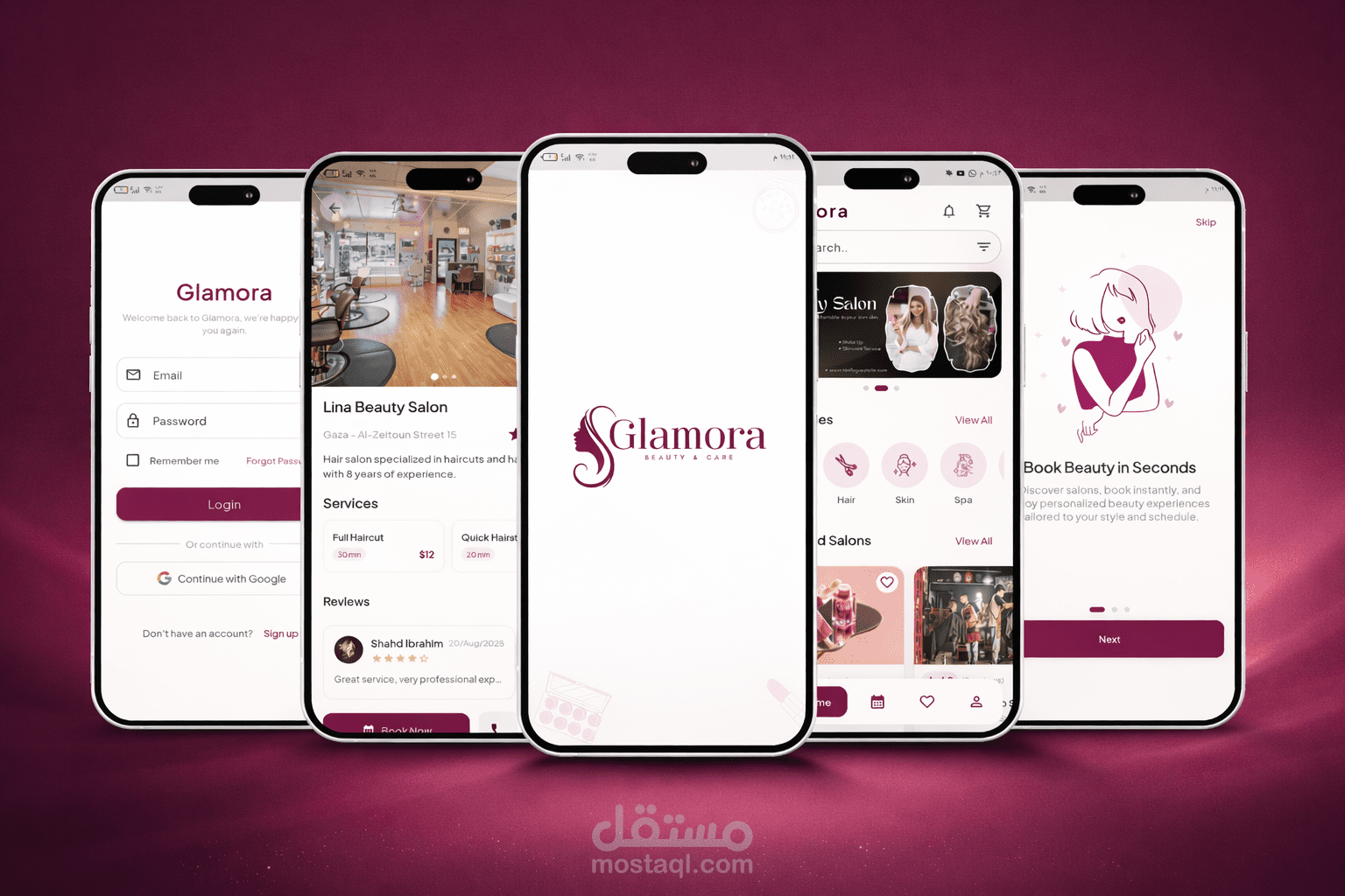 Glamora – Salon Booking Mobile Application (Flutter)