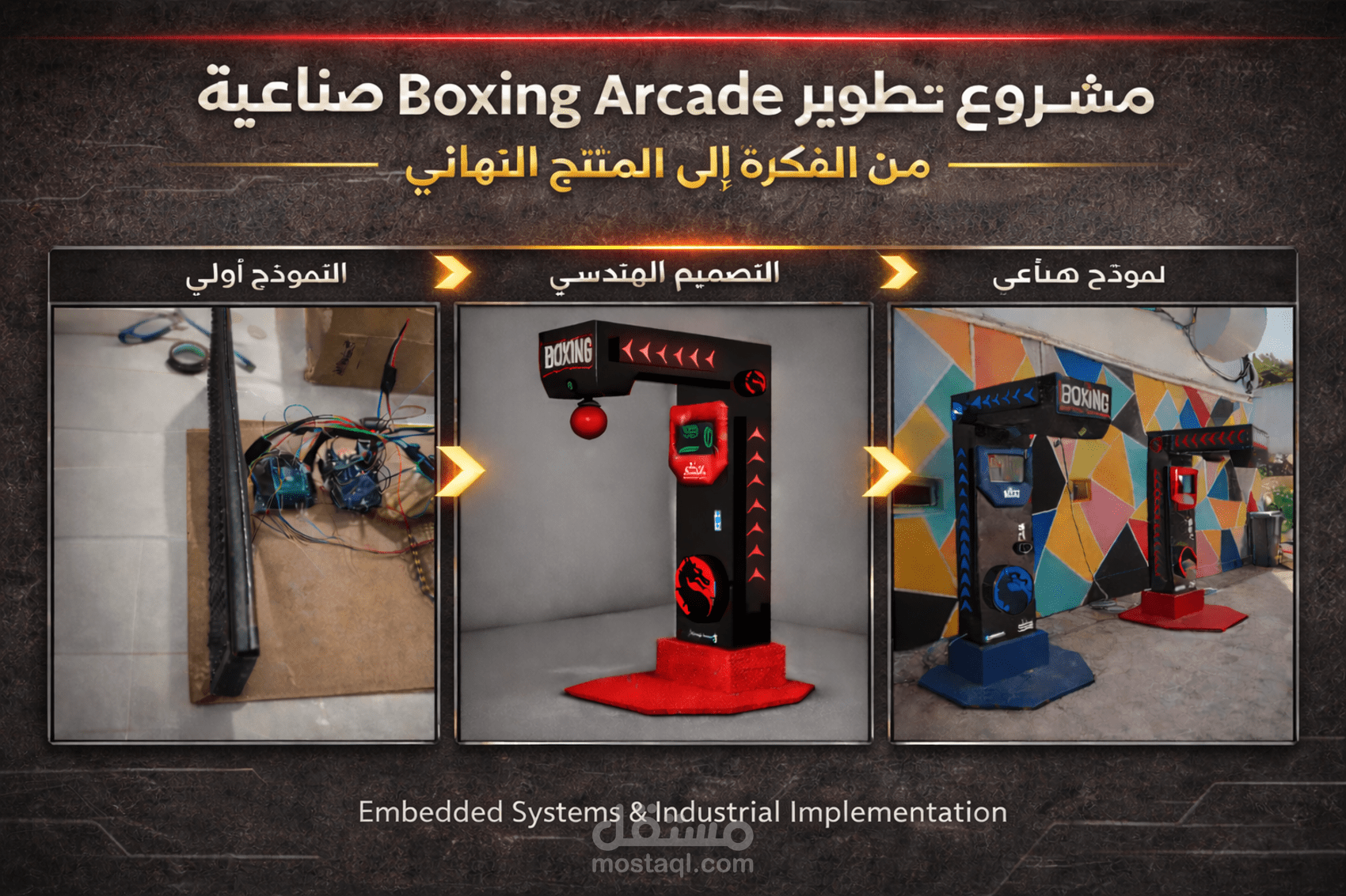 تحويل فكرة لعبة Arcade من التصميم الفكري الى نموذج صناعي تجاري باستخدام Arduino