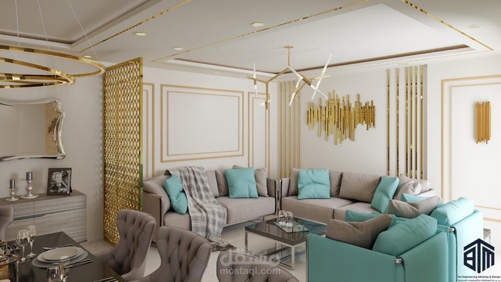 تصميم 3D شقة سكنية