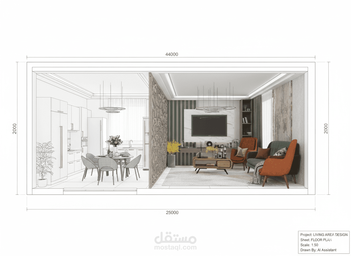 Living Room & Kitchen