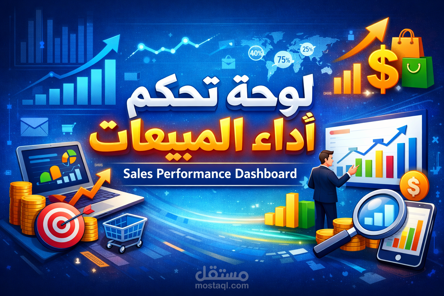 انشاء صفحة Dashboard واضحة تعرض أهم مؤشرات الأداء