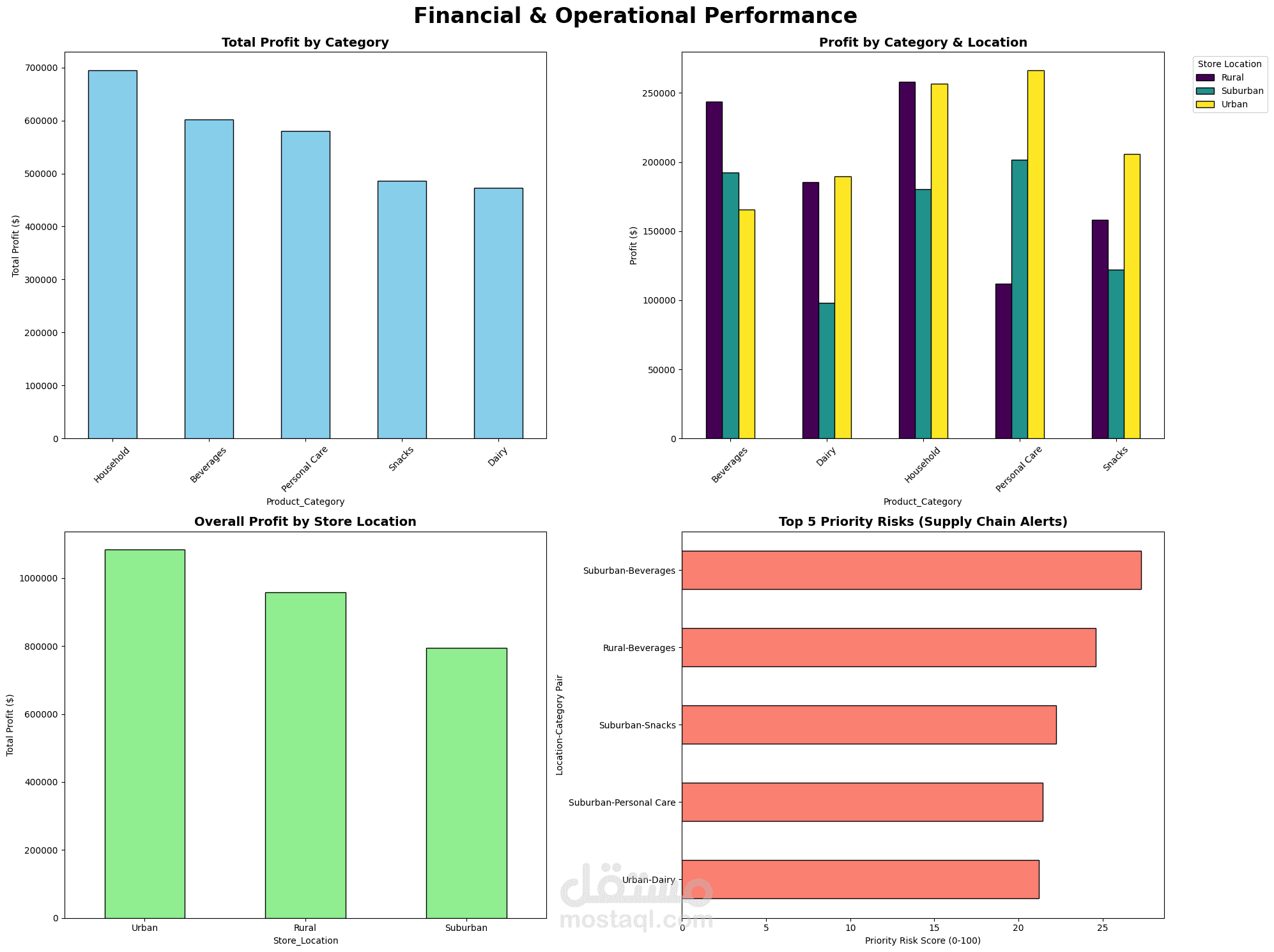 تحليل بيانات مبيعات التجزئة (FMCG) وتصميم لوحة قياس الأداء