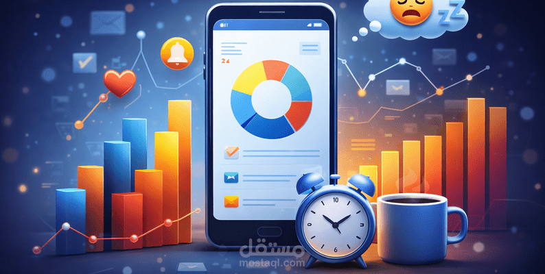 تحليل سلوك استخدام الهواتف الذكية وتأثيره على الإنتاجية ونمط الحياة