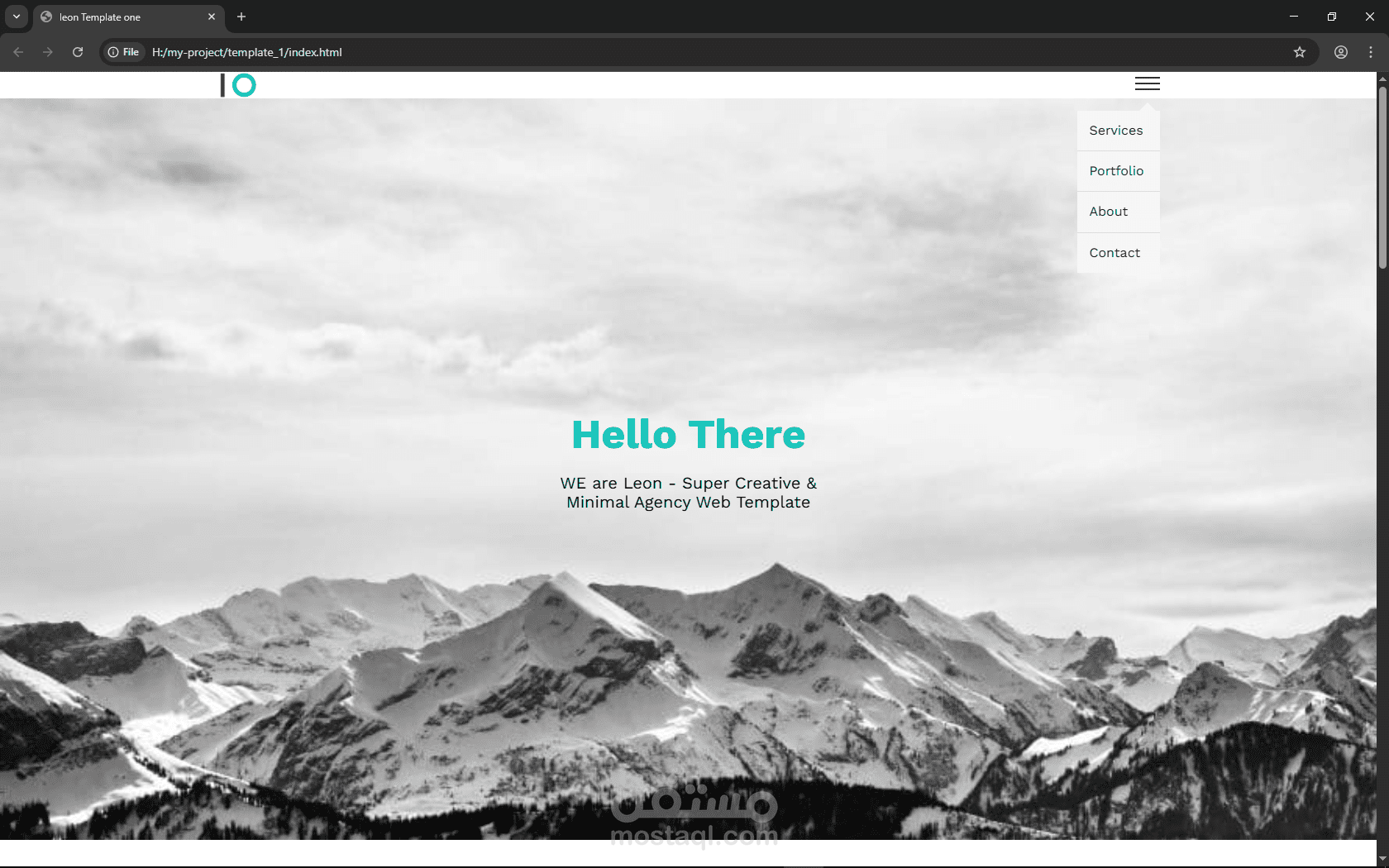 تصميم وبرمجة موقع تعريفي (Landing Page) لشركة خدمات - نموذج Leon
