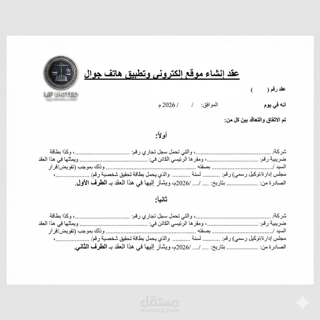 صياغة ومراجعة عقود البرمجيات والمتاجر والخدمات التقنية المتكاملة