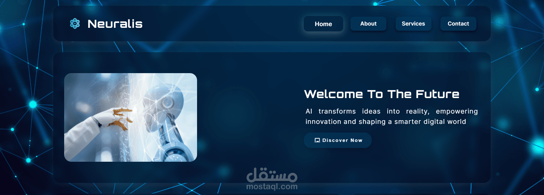 منصة ويب لخدمات الذكاء الاصطناعي