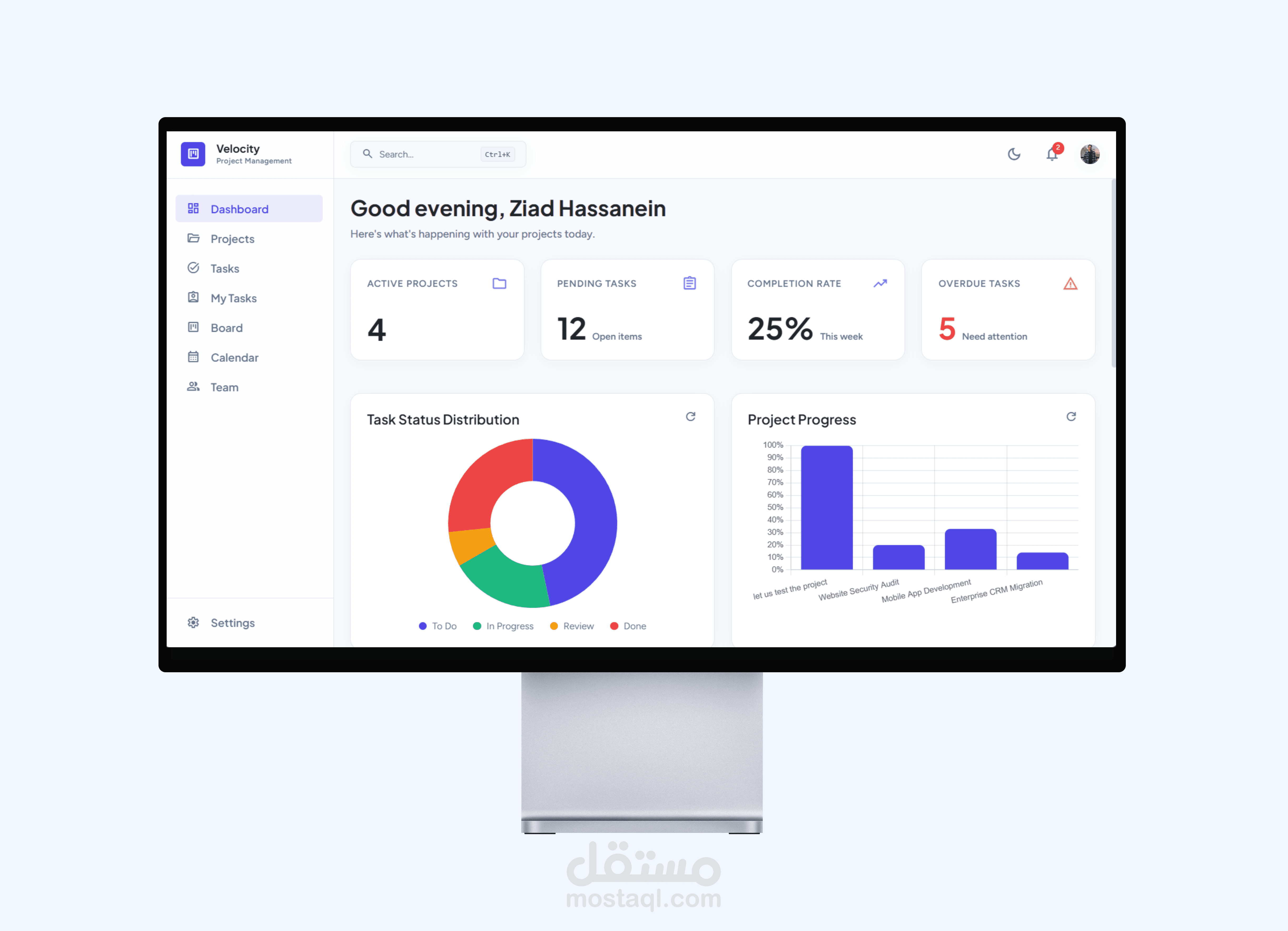 نظام ادارة مشاريع لشركه بالسعوديه - Velocity