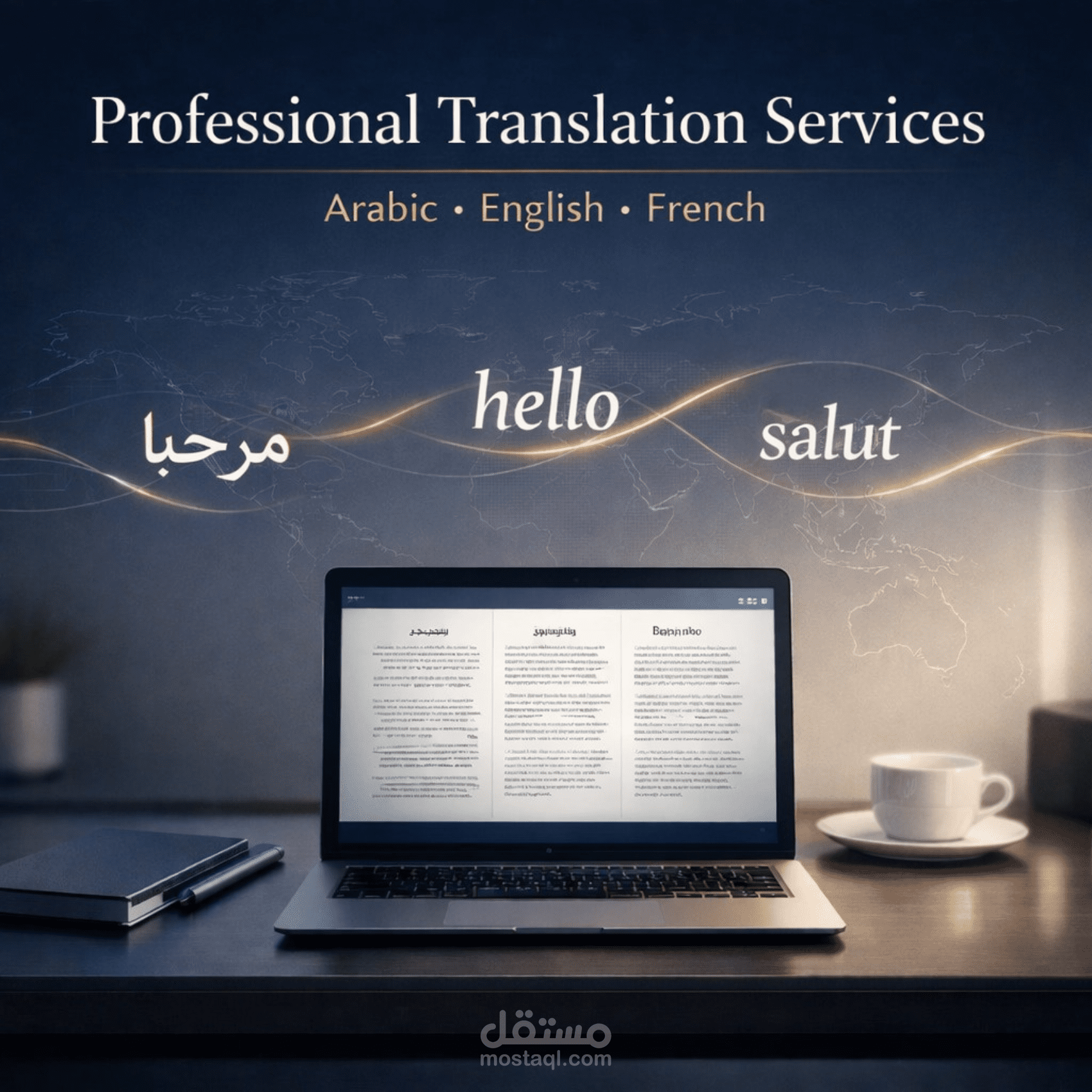 ترجمة من الإنجليزية إلى العربية باحترافية