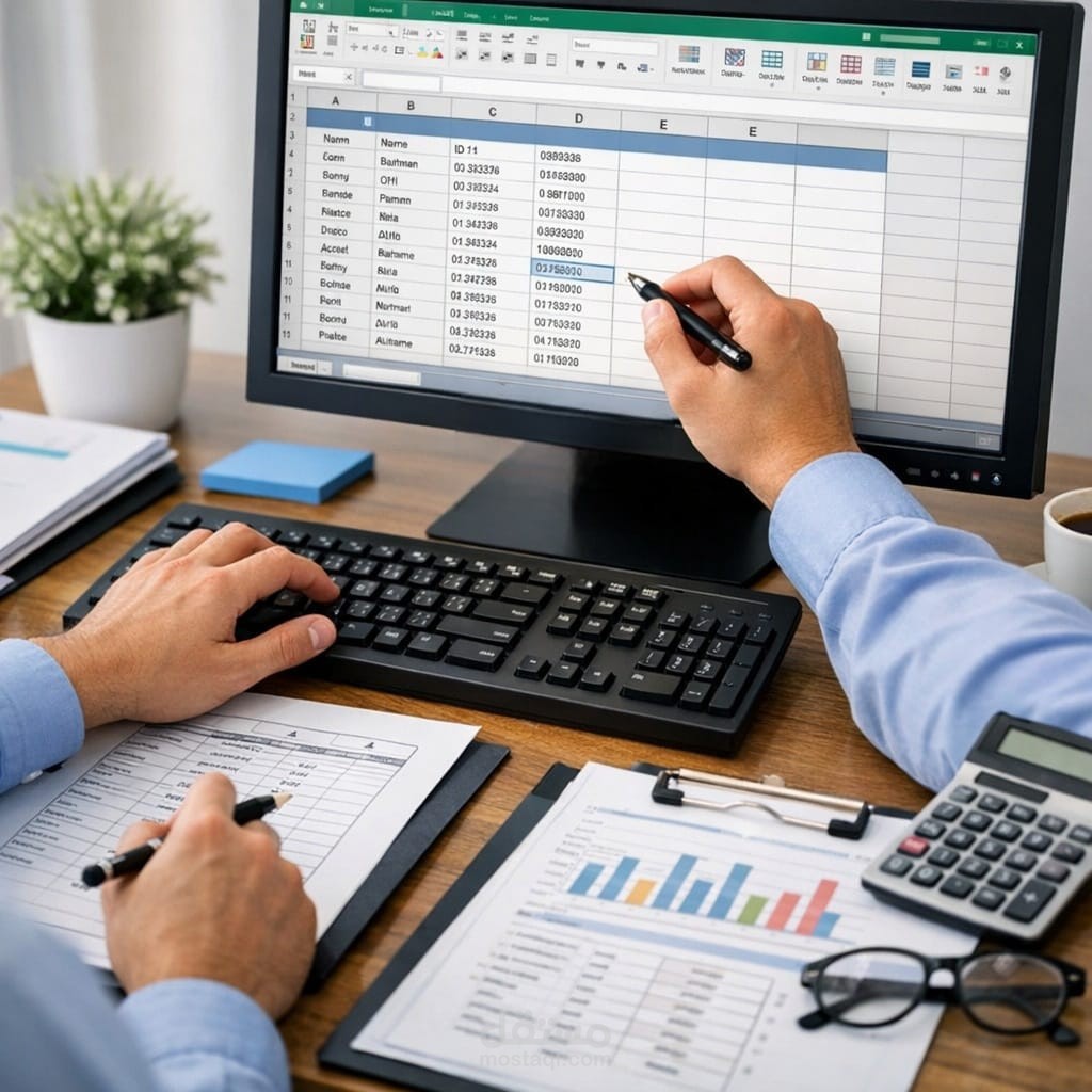 تحويل 35 فاتورة مفصلة من PDF إلى Excel