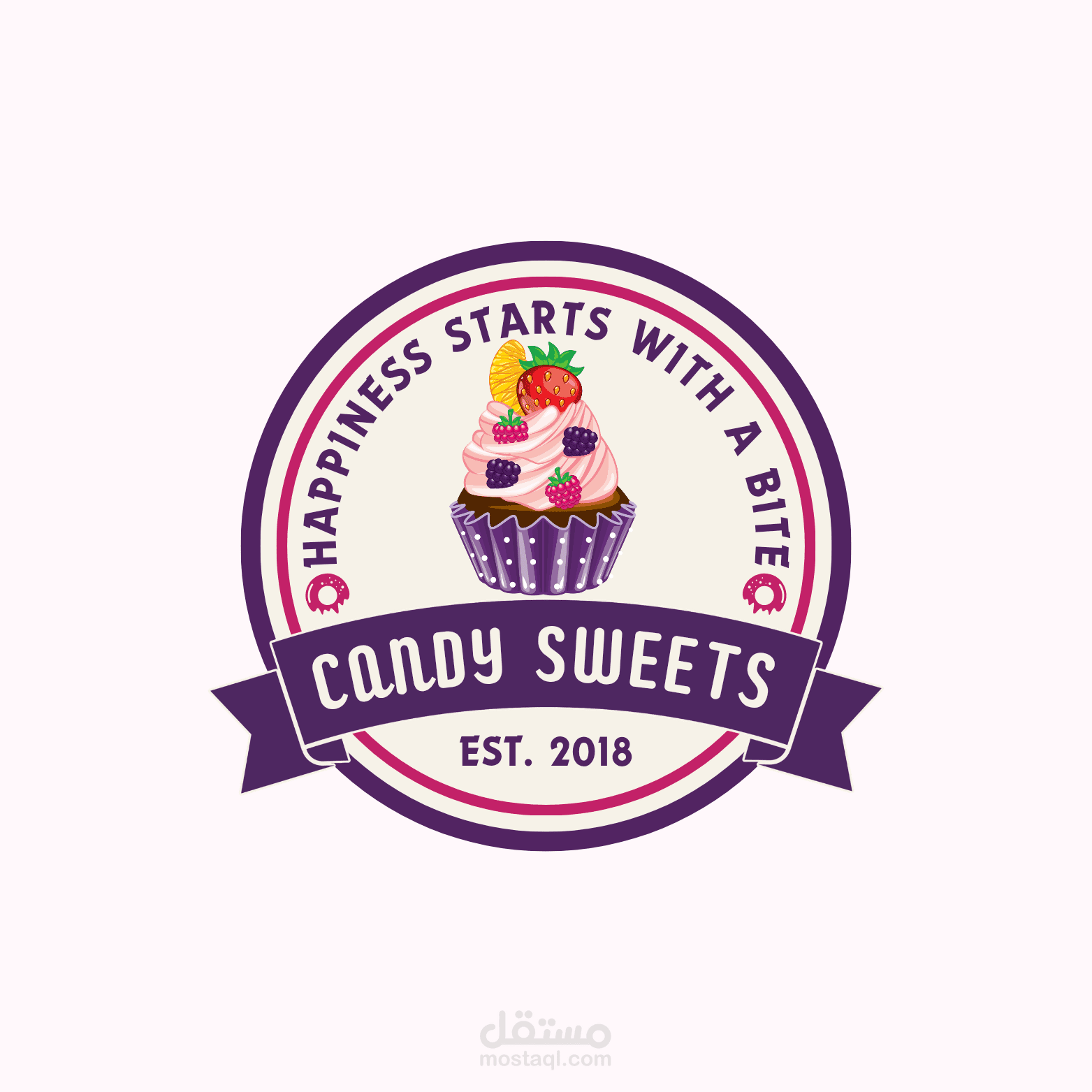 Logo badge candy sweets
