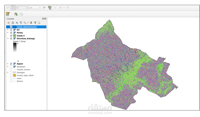 النمذجة الرسومية في برنامج QGIS