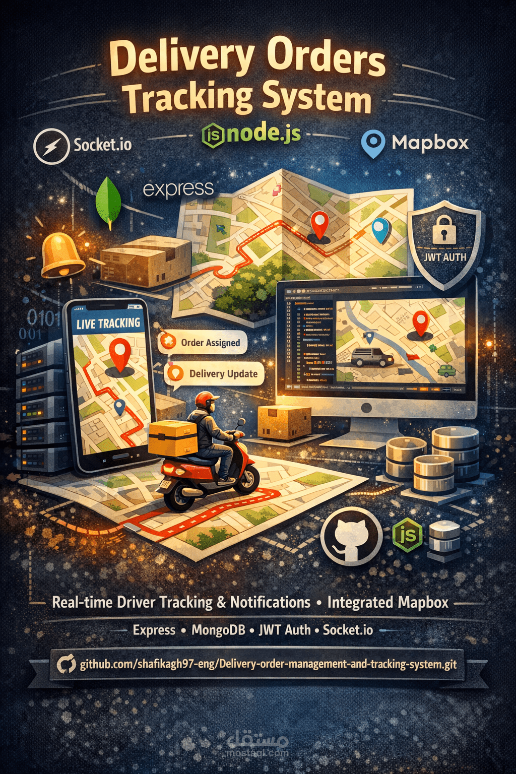 نظام تتبع وإدارة طلبات التوصيل