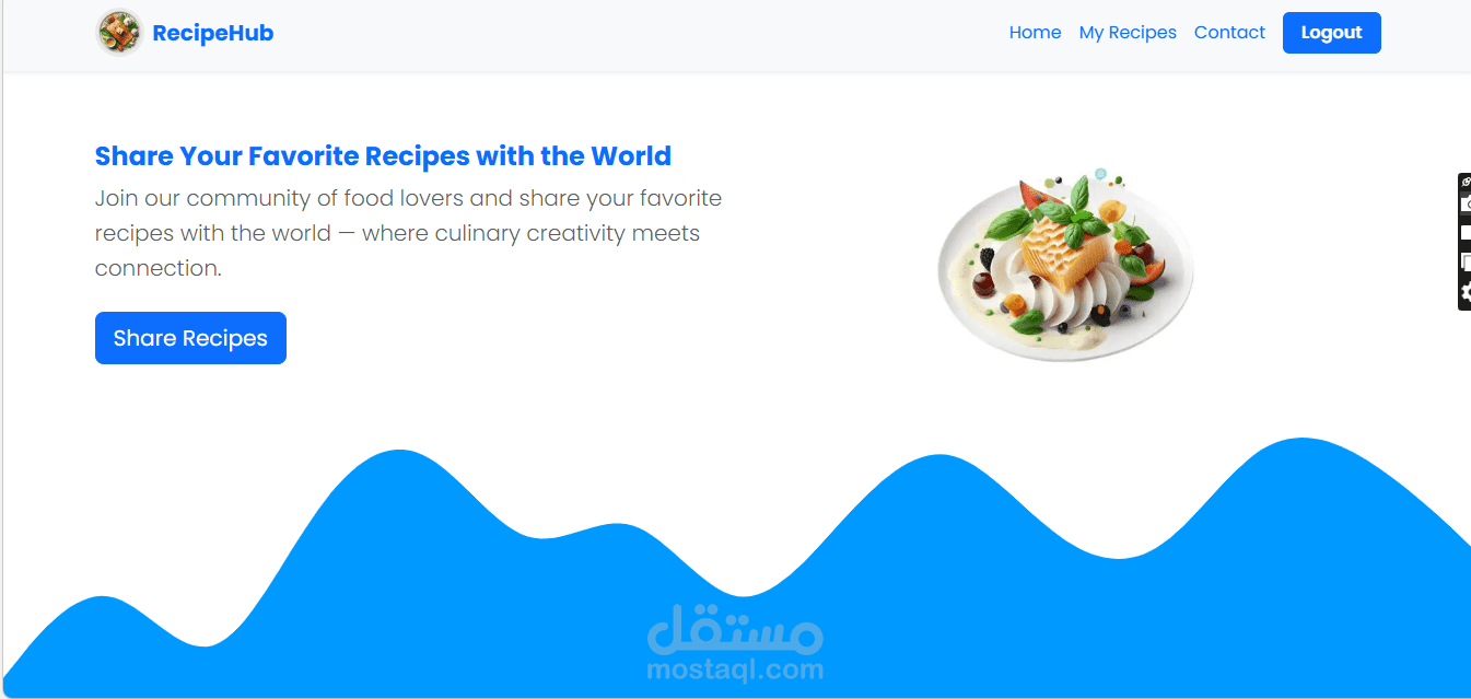 منصة RecipeHub لمشاركة الوصفات (Full-Stack)