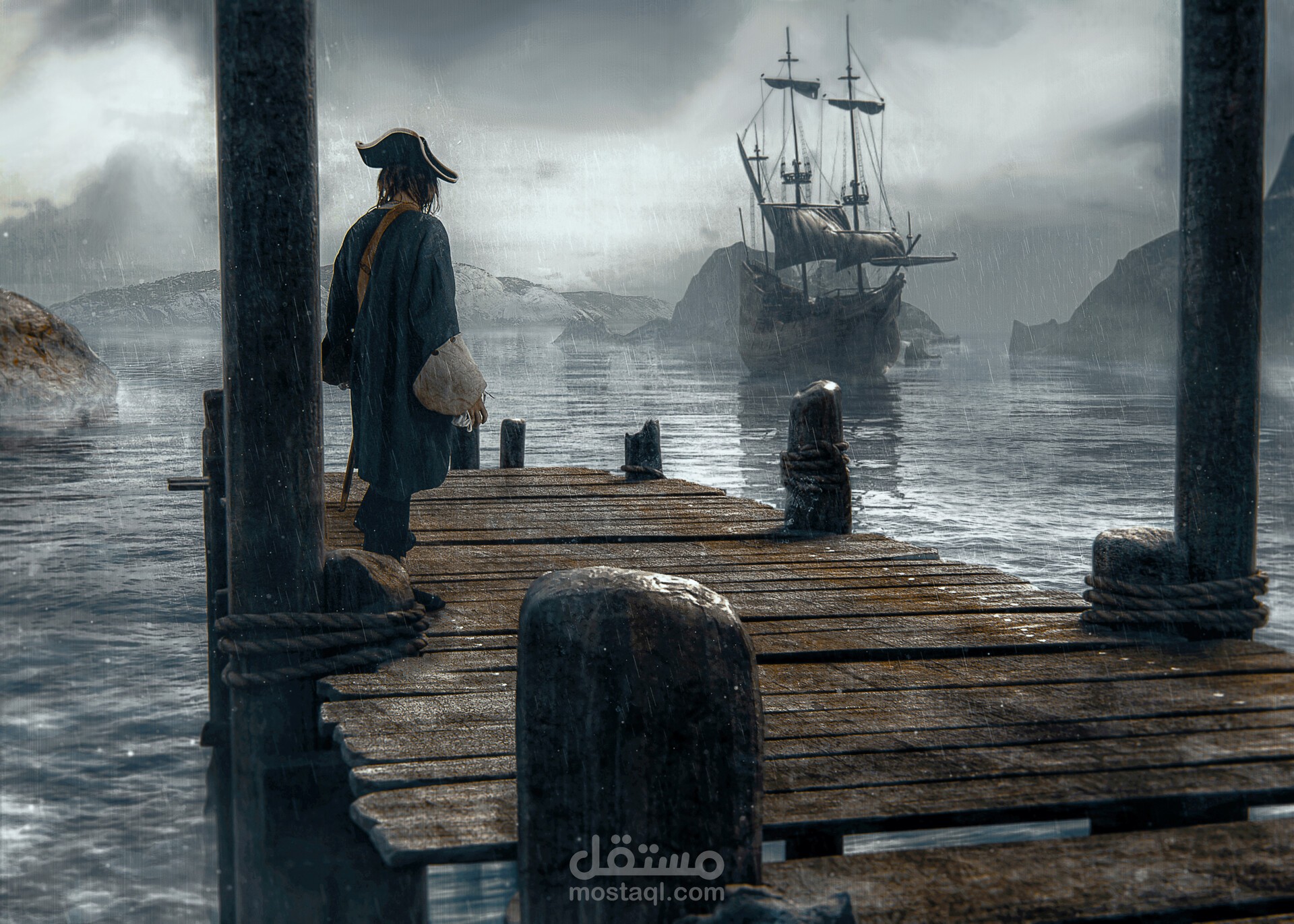 مشهد بيئة سينمائي واقعي – 3D Matte Painting