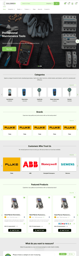 مشروع Calibre8 هو متجر الكتروني ضخم يحتوي علي بيع وشراء الاجهزه الكهربائيه